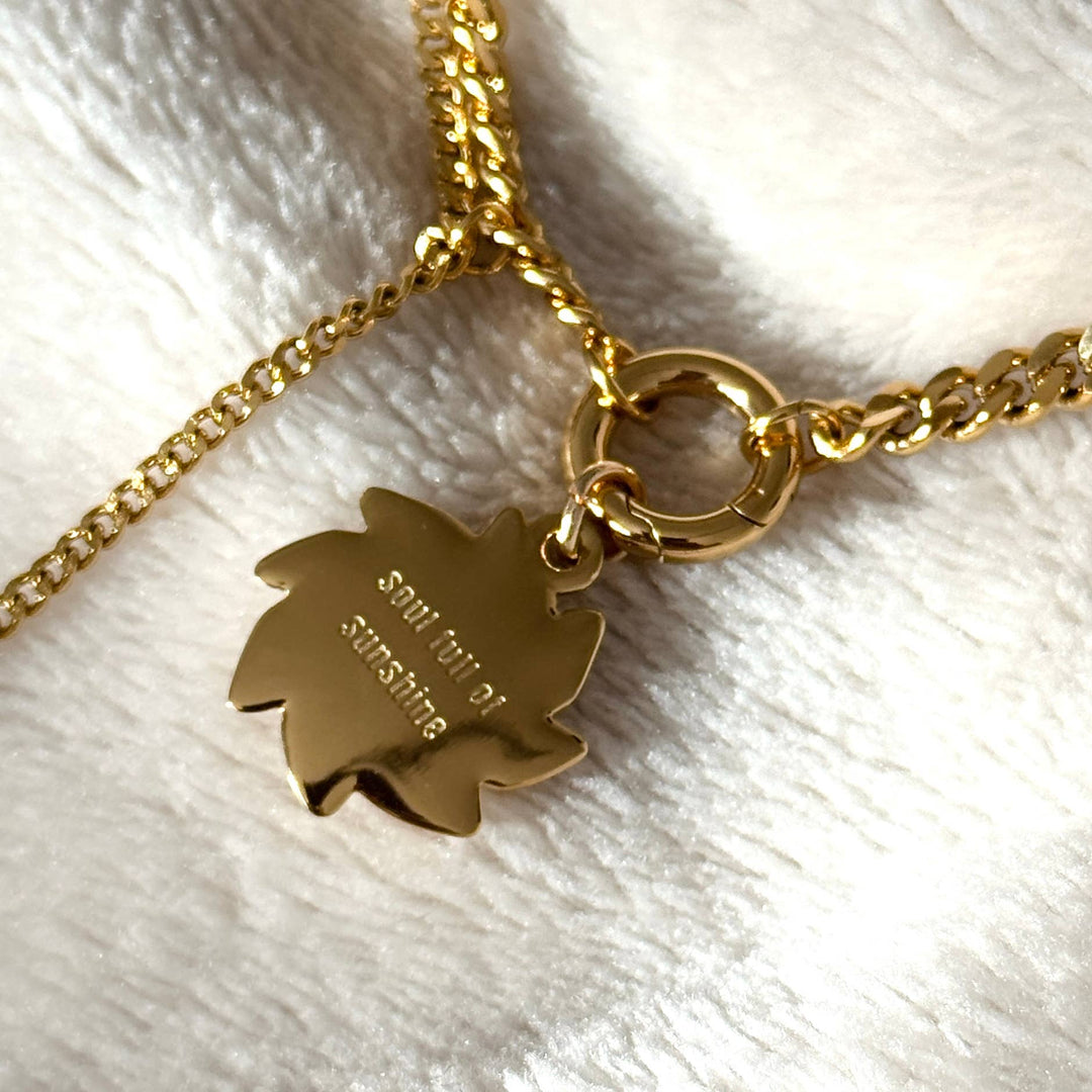 Namaste Jewelry - Sun and Moon Necklace- Gold