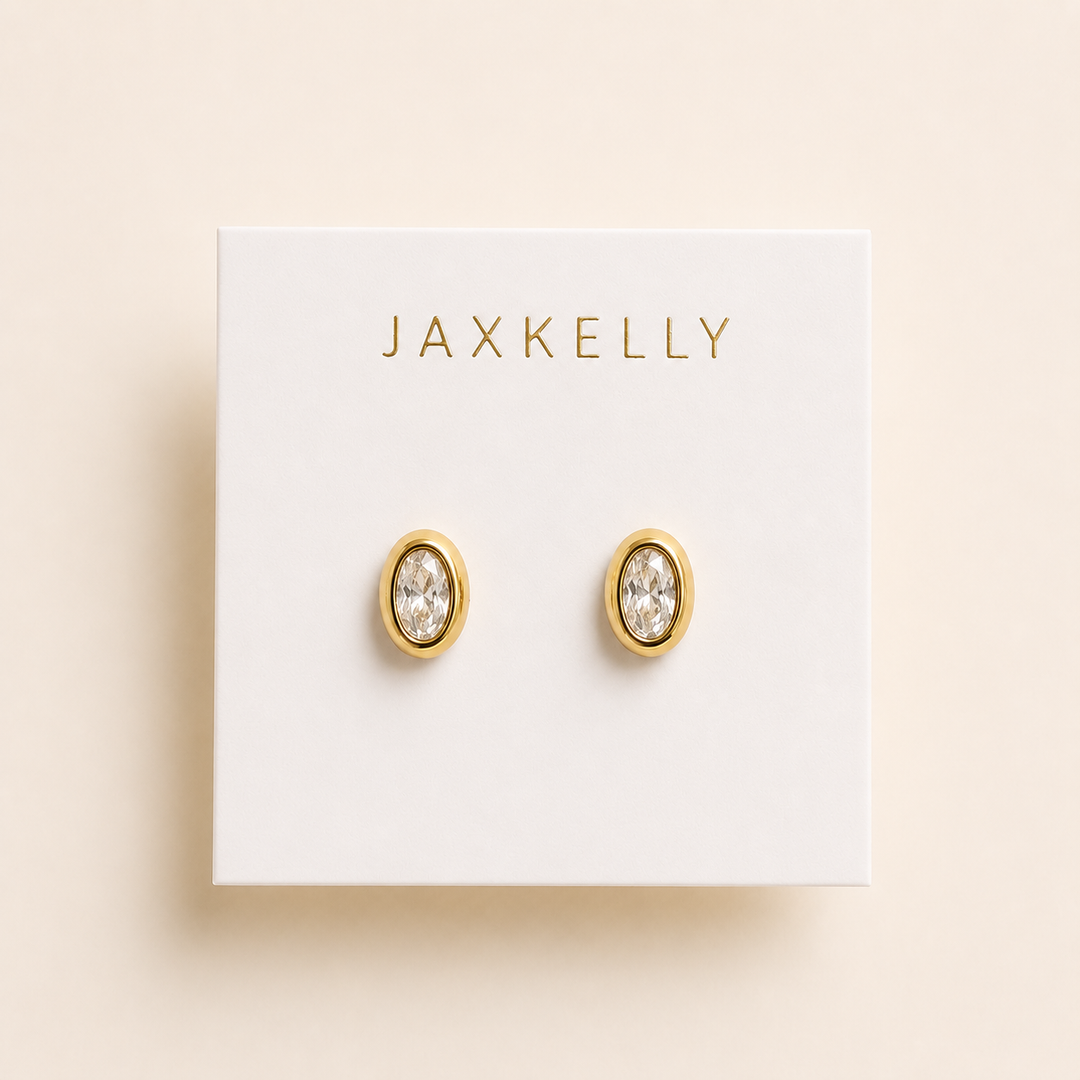 JaxKelly - Oval Bezel - White CZ