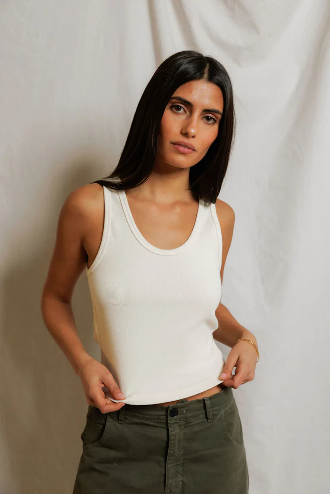 perfectwhitetee Blondie Tank - Teal Blue (Copy)