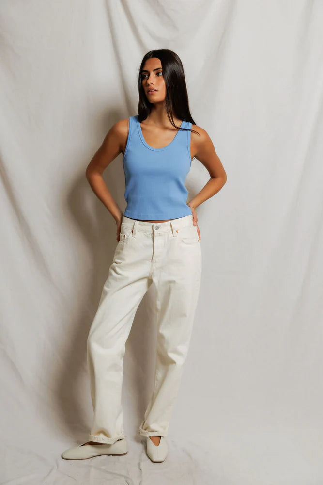 perfectwhitetee Blondie Tank -Pacific Blue