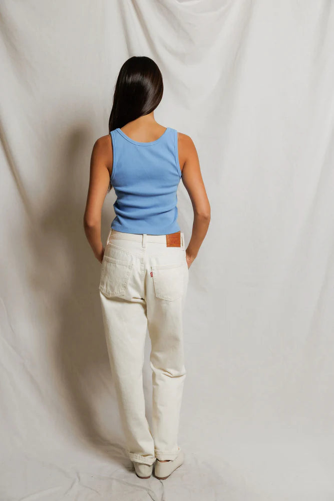 perfectwhitetee Blondie Tank -Pacific Blue