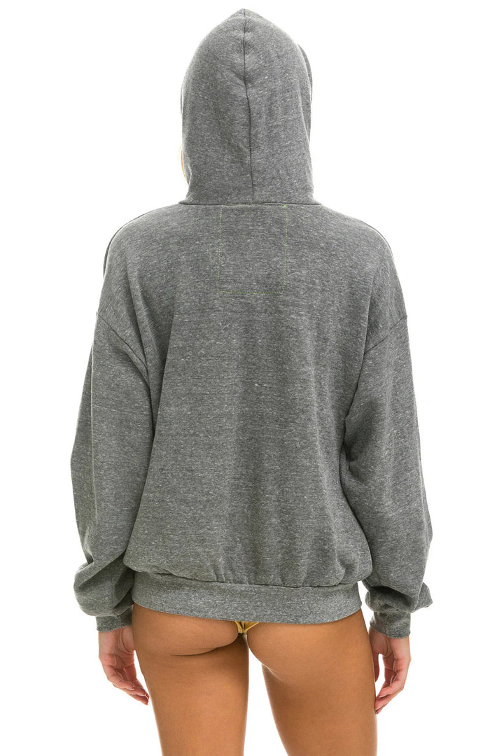 Aviator Nation Bolt Heart Puollover Hoodie - Heather Grey