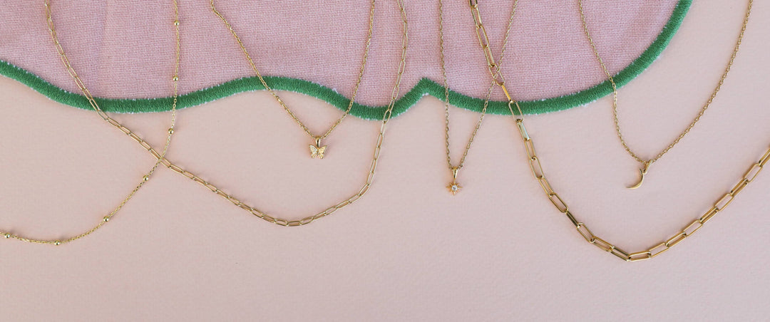 JaxKelly - Mini Butterfly Pendant Necklace - 18k Gold Plated