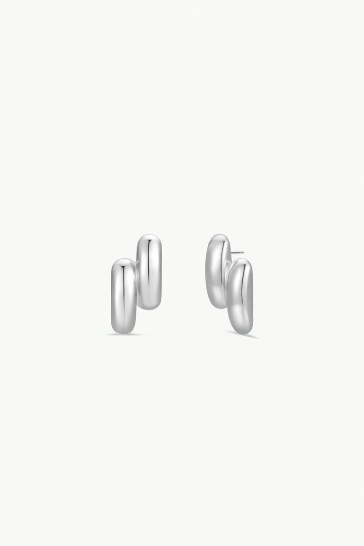 JaxKelly - Silver Double Bold Bar Earring