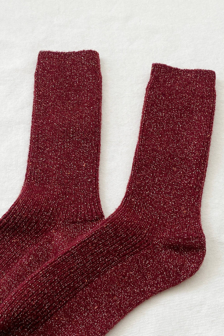 Le Bon Shoppe Winter Sparkle Socks: Evergreen
