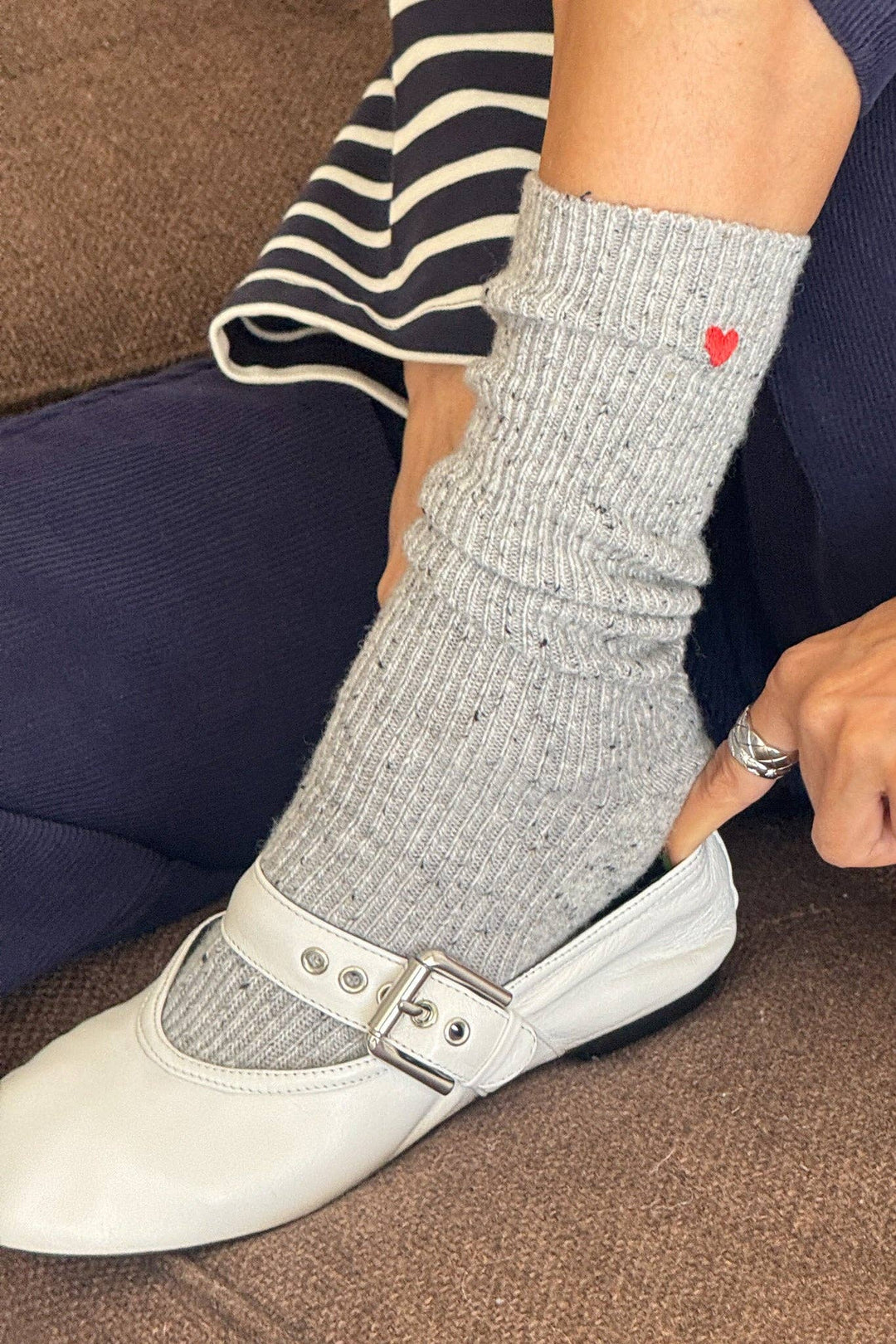 Le Bon Shoppe  Embroidered Snow Socks