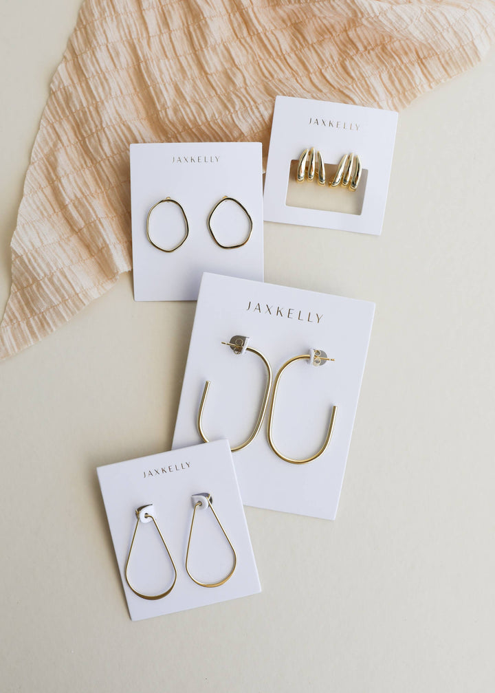 JaxKelly - Gold Organic Hoop