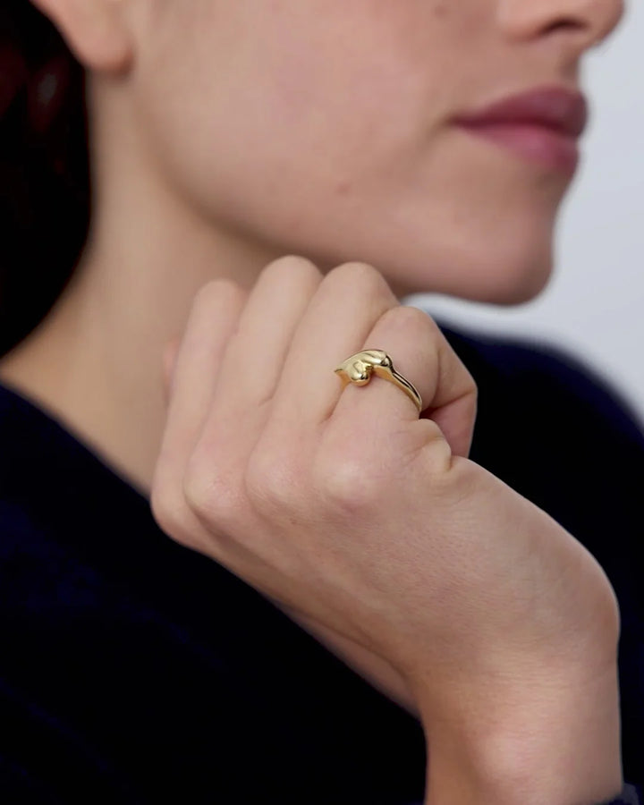 Jenny Bird Puffy Heart Signet Ring - EQUATION 