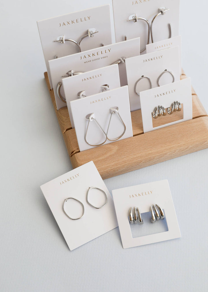 JaxKelly - Silver Large Open Hoop