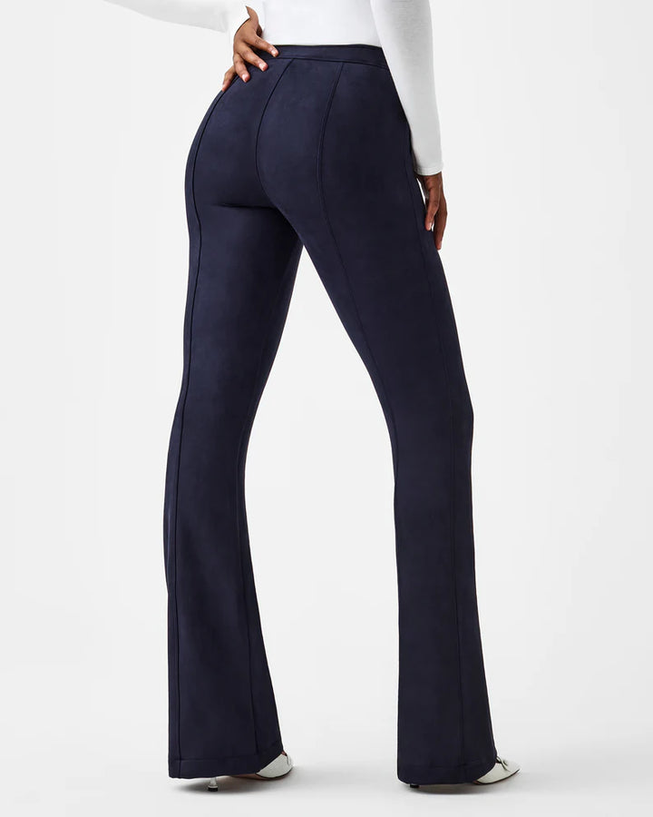 Spanx Faux Suede Flare Pants - Navy