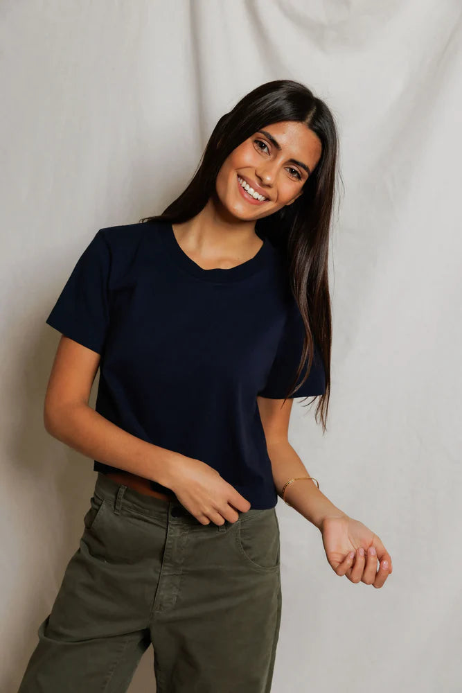 perfectwhitetee Cher ringspun cotton crew tee