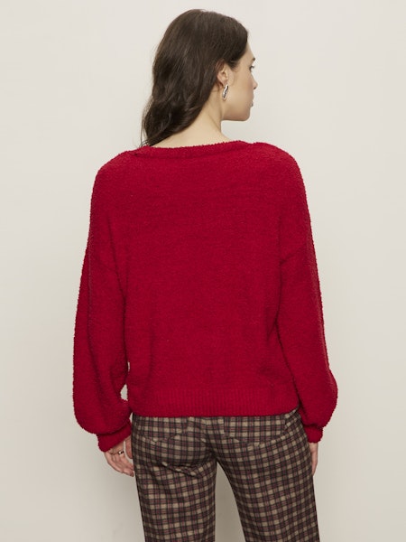 Sanctuary Teddy Fleece V Neck Sweater