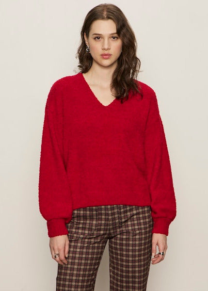 Sanctuary Teddy Fleece V Neck Sweater