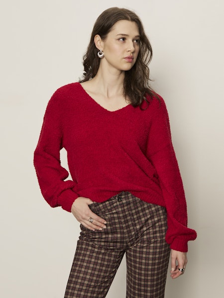 Sanctuary Teddy Fleece V Neck Sweater