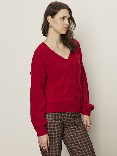 Sanctuary Teddy Fleece V Neck Sweater