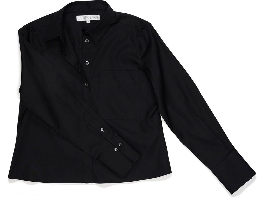 Claridge + King The Crop Shirt Black