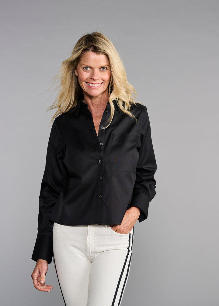 Claridge + King The Crop Shirt Black