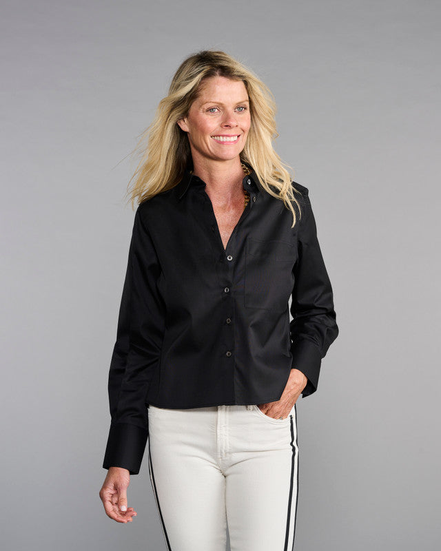 Claridge + King The Crop Shirt Black