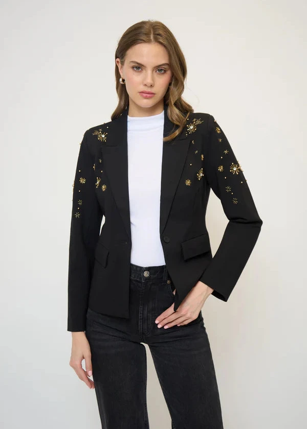 Central Park West Crystal Tuxedo Jacket