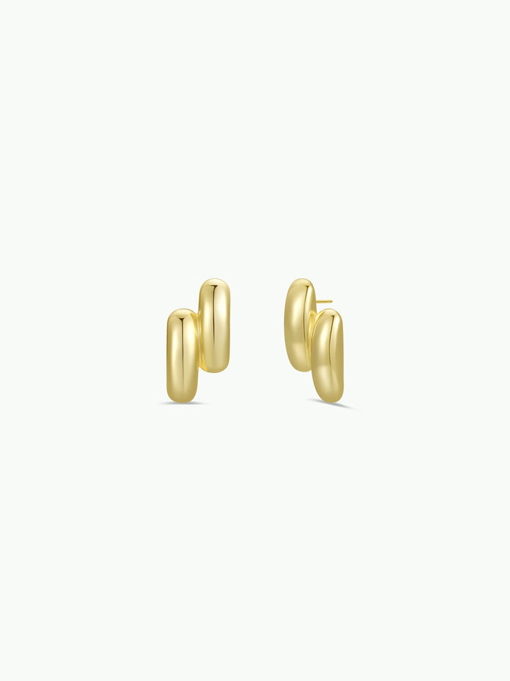 JaxKelly - Gold Double Bold Bar Earring