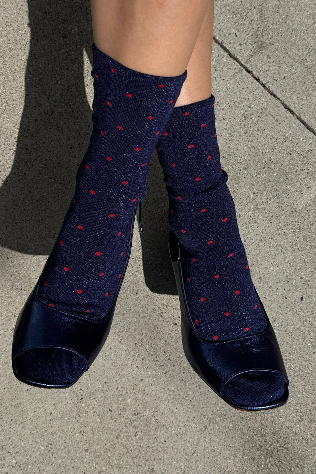 Le Bon Shoppe - Lurex Patterned Sneaker Socks