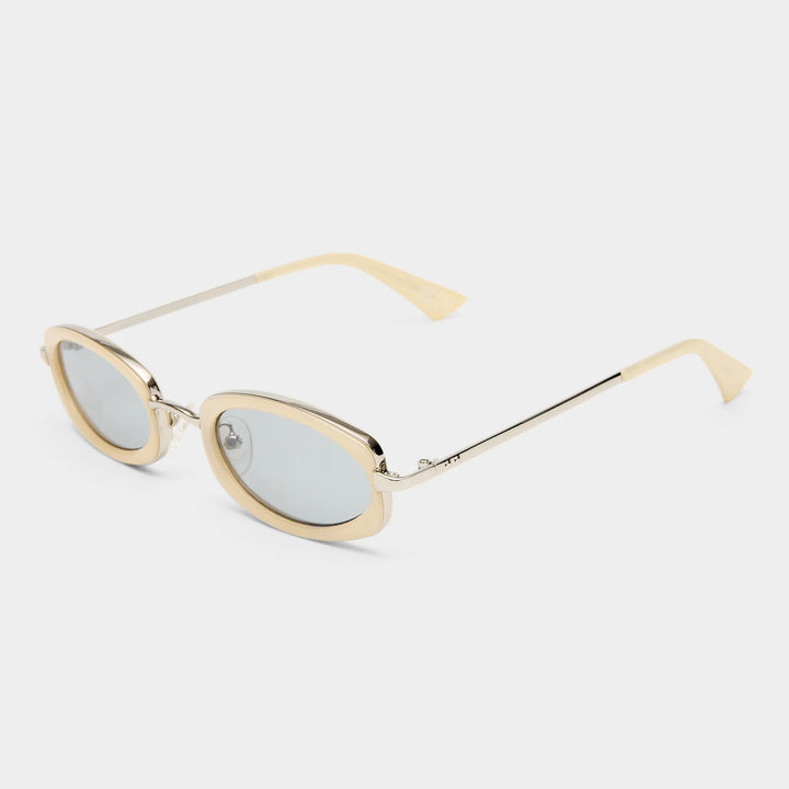 Le Specs Mecharo - Silver Milky Butter