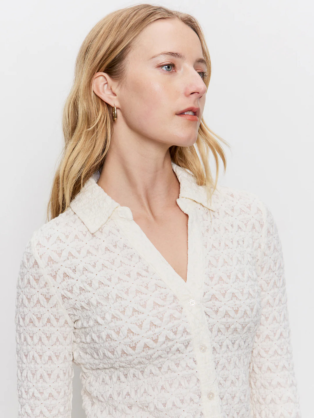 Sanctuary Dreamgirl Lace Button Up Top