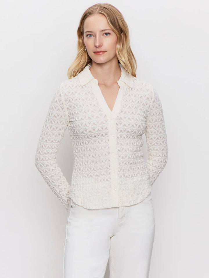 Sanctuary Dreamgirl Lace Button Up Top