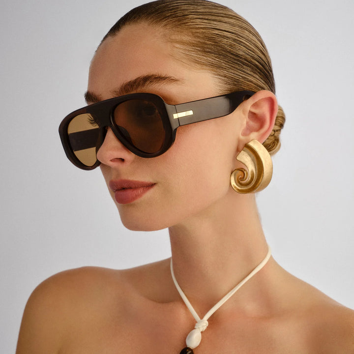 Le Specs Dreamboat Sunglasses - Cocoa