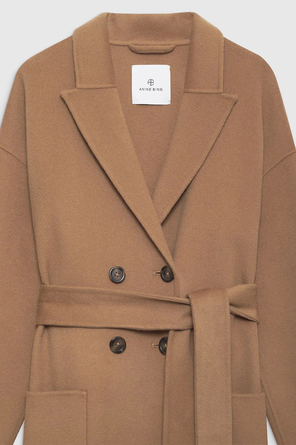 Anine Bing Dylan Coat Camel Cashmere