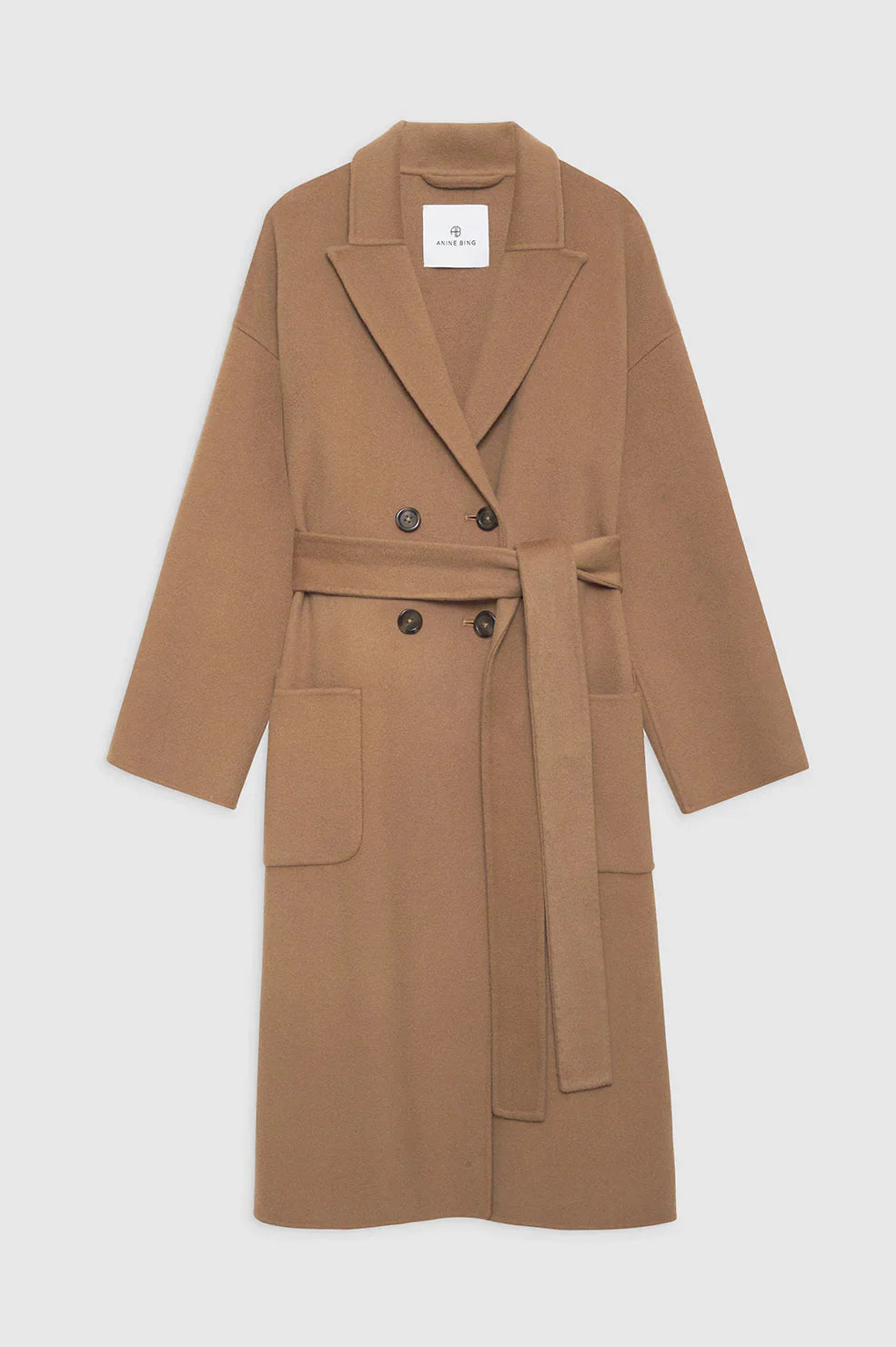 Anine Bing Dylan Coat Camel Cashmere