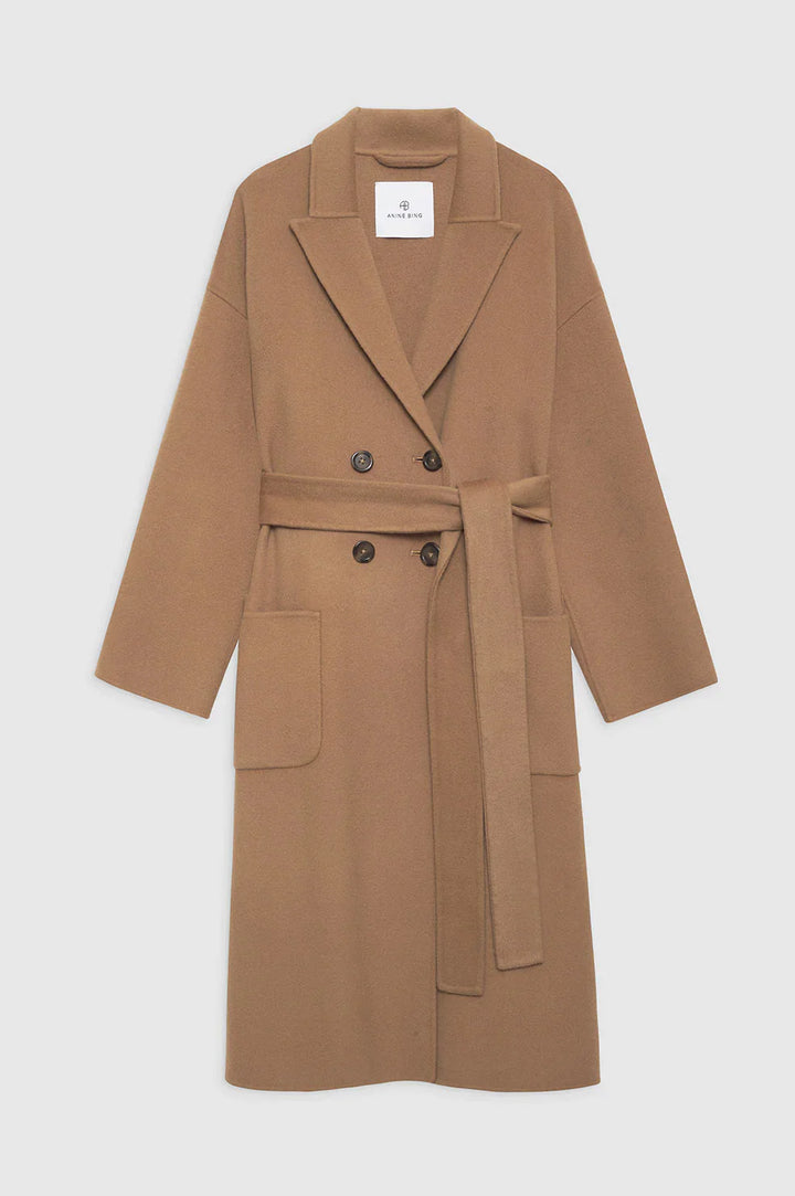 Anine Bing Dylan Coat Camel Cashmere