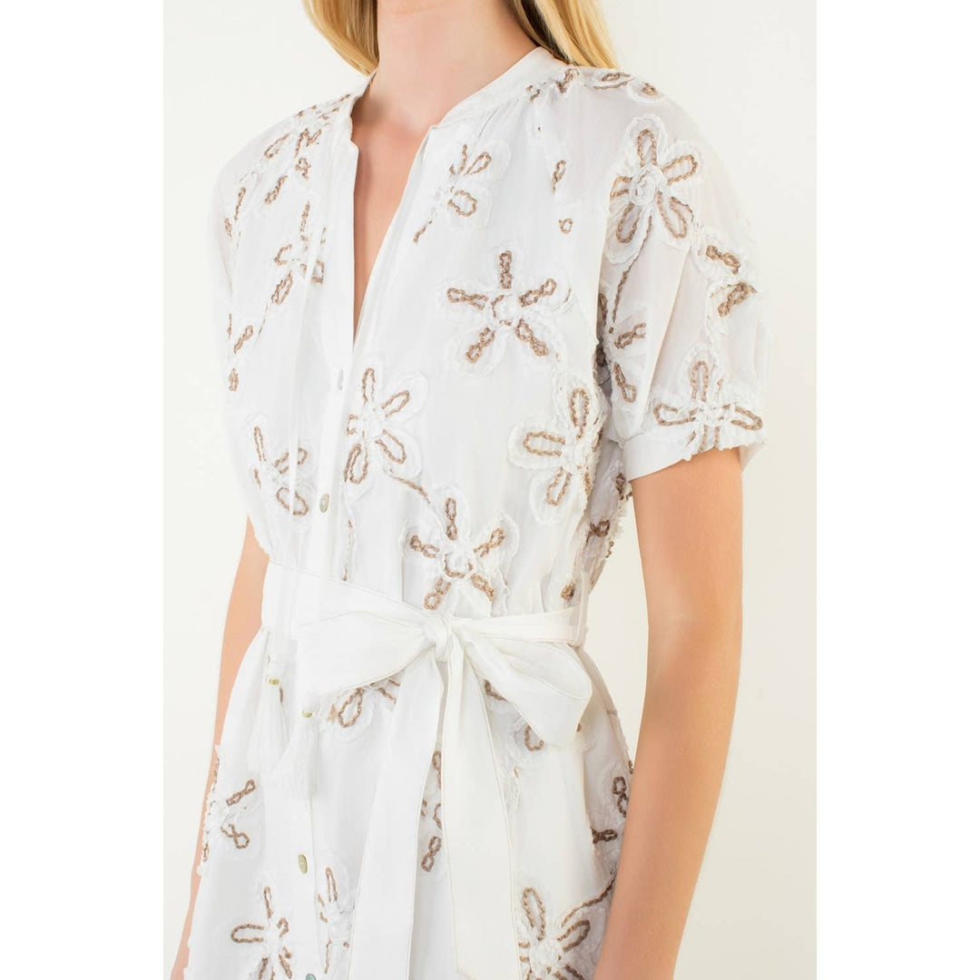 THML - Embroidered Belted Dress