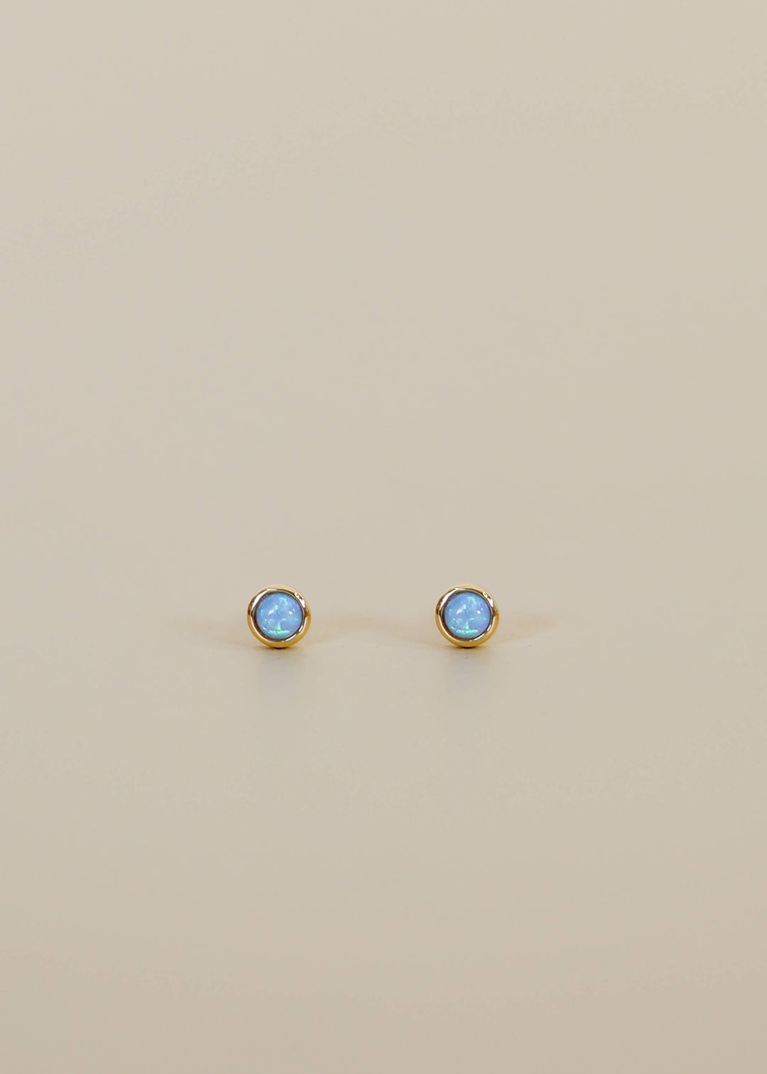 JaxKelly - Simple Stud - Fire Opal- Gold Earrings