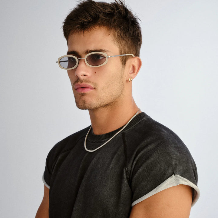 Le Specs Mecharo - Silver Milky Butter
