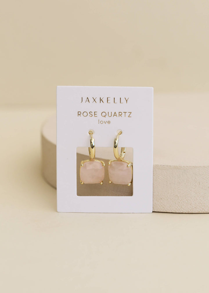 JaxKelly - Gemstone Mini Drop - Rose Quartz