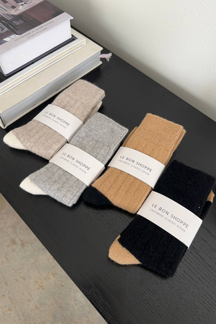 Le Bon Shoppe Classic Cashmere Socks: Camel