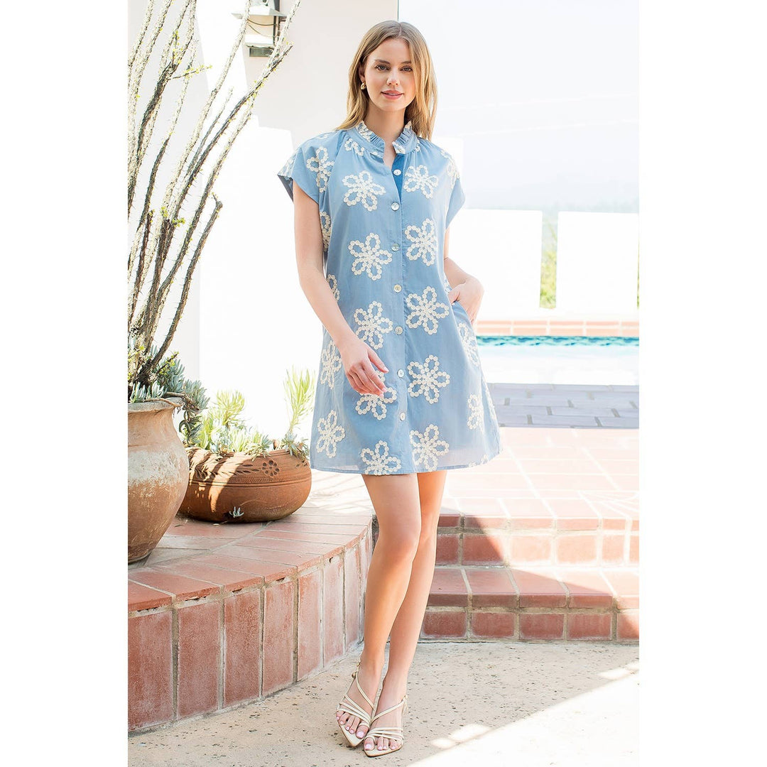 THML FTM3120 Ruffle Collar Dress