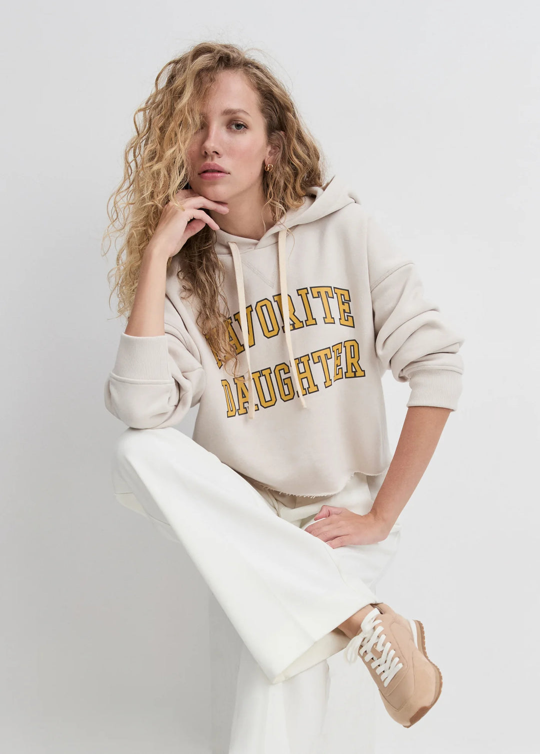 Favorite Daughter the Cropped Collegiate Hoodie