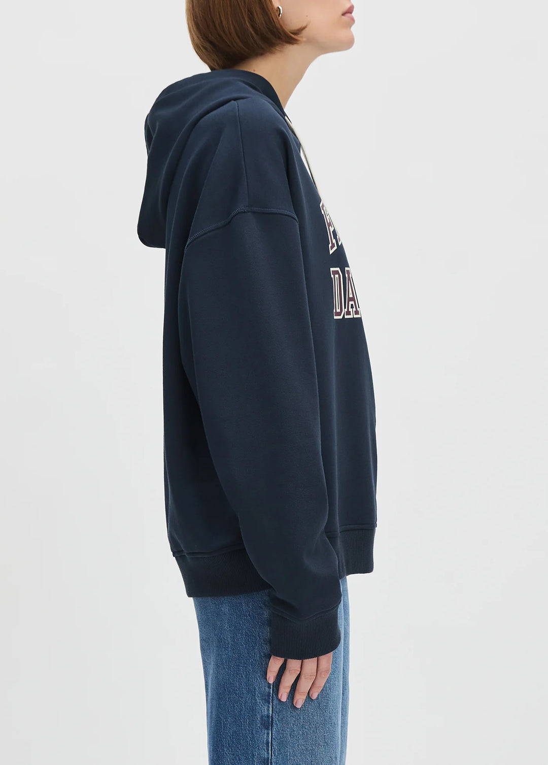 Favorite Daughter Collegiate Hoodie - Navy & Burgandy