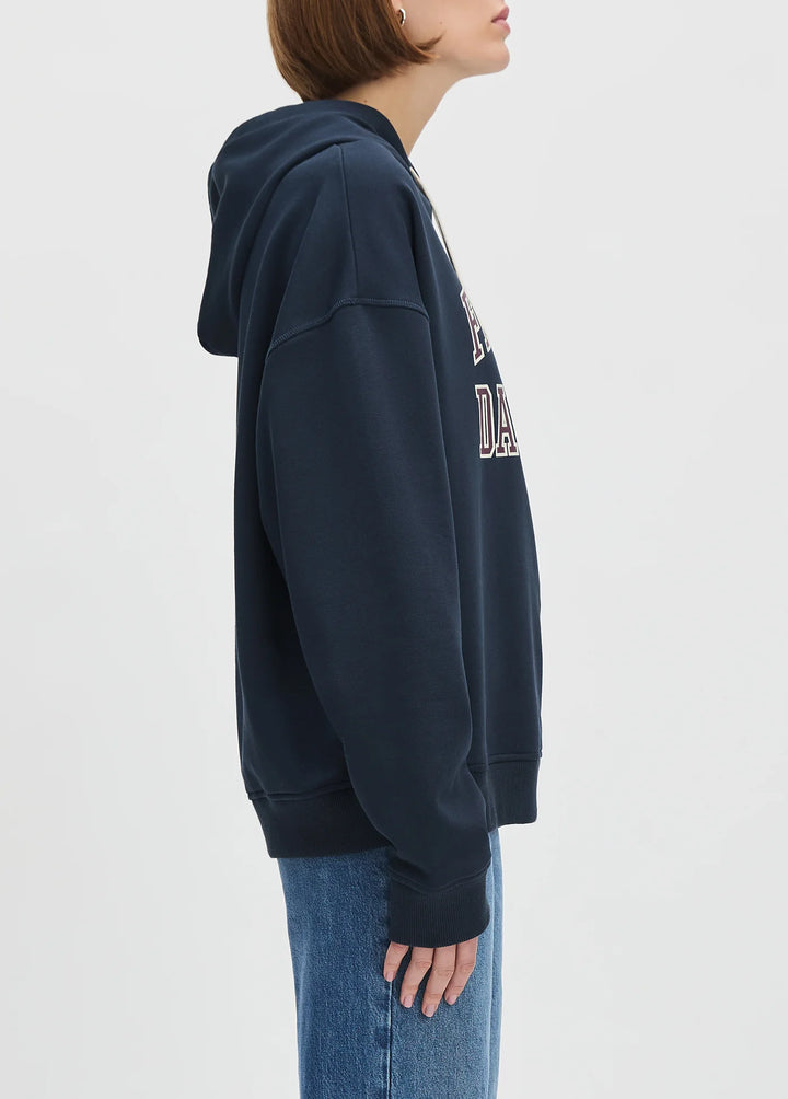 Favorite Daughter Collegiate Hoodie - Navy & Burgandy