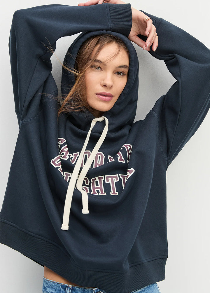 Favorite Daughter Collegiate Hoodie - Navy & Burgandy