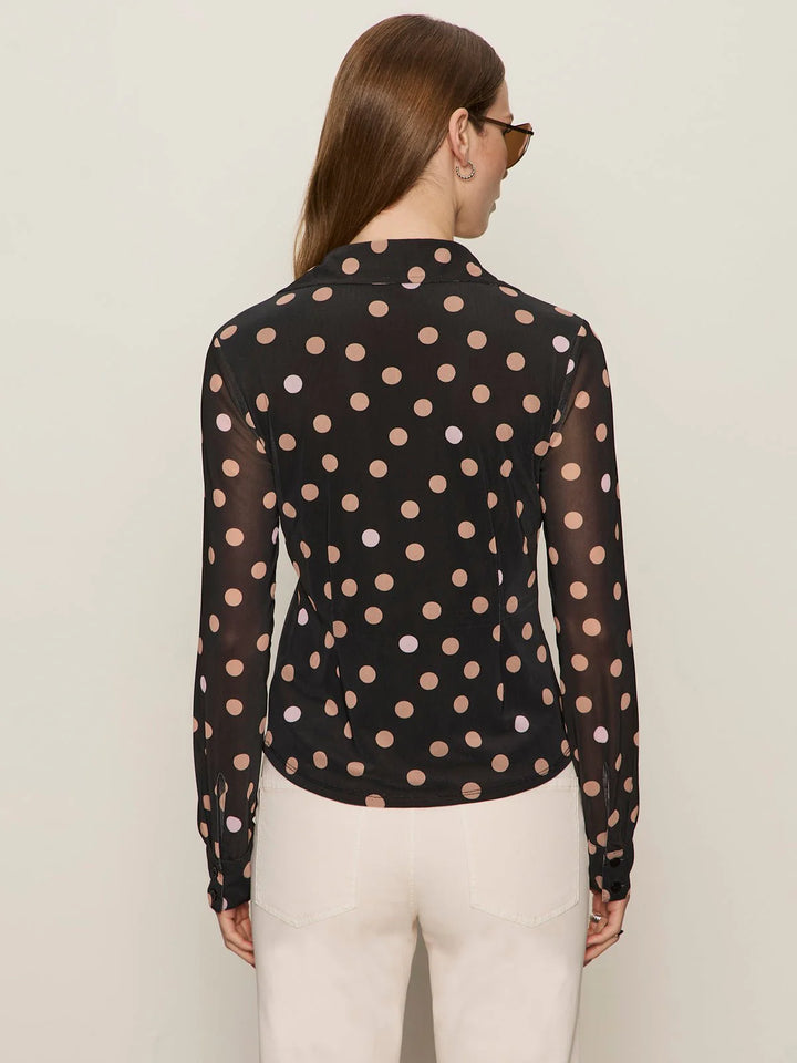 Sanctuary Fitted Mesh Button Down