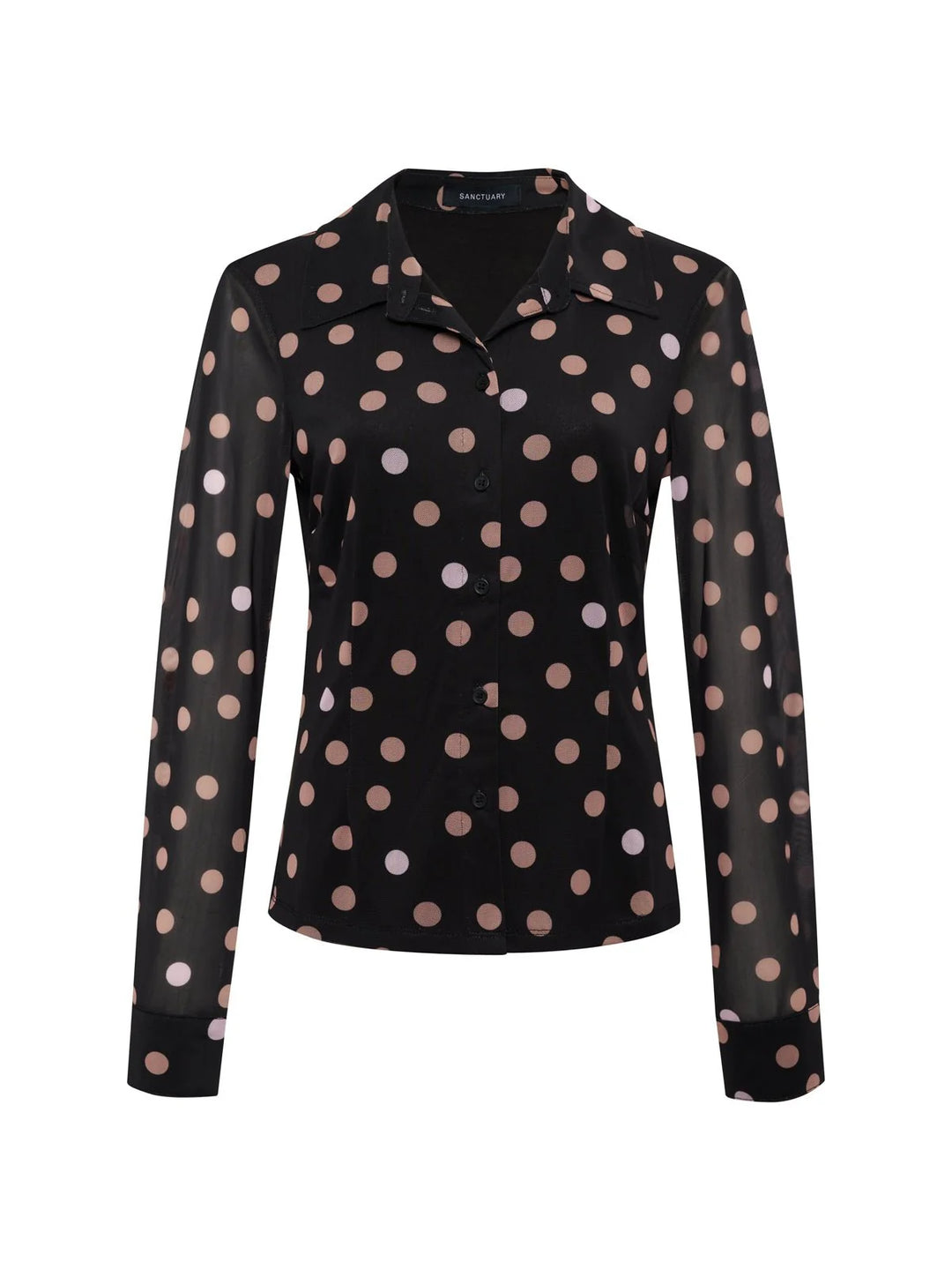 Sanctuary Fitted Mesh Button Down