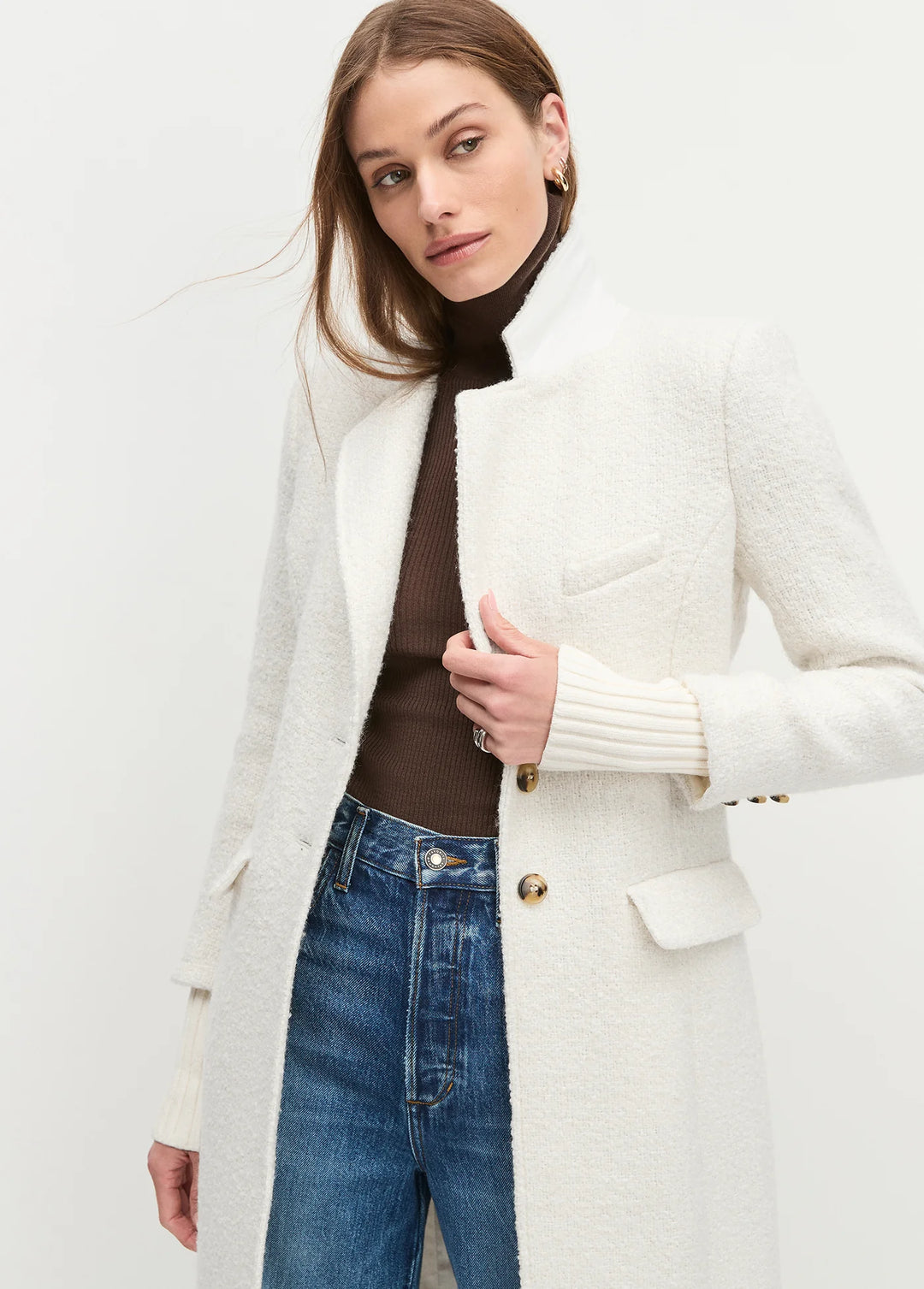 Favorite Daughter The City Coat Petite -Ivory