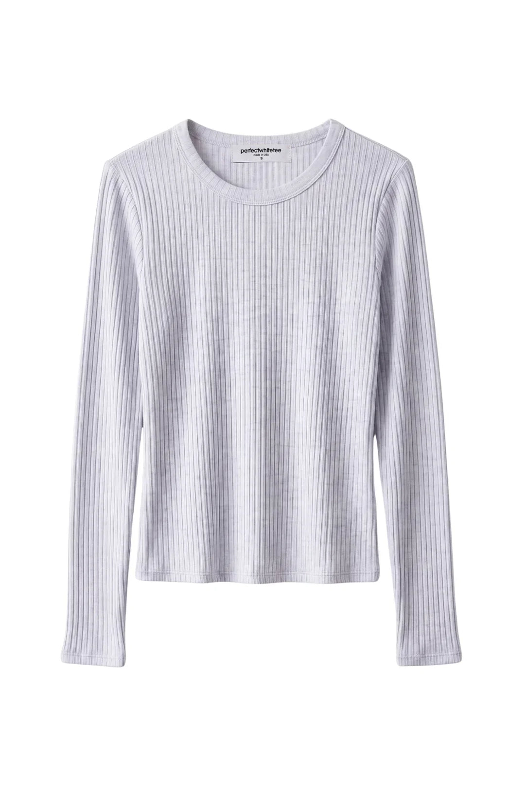 Perfectwhitetee Flora Long Sleeve Rib Tee