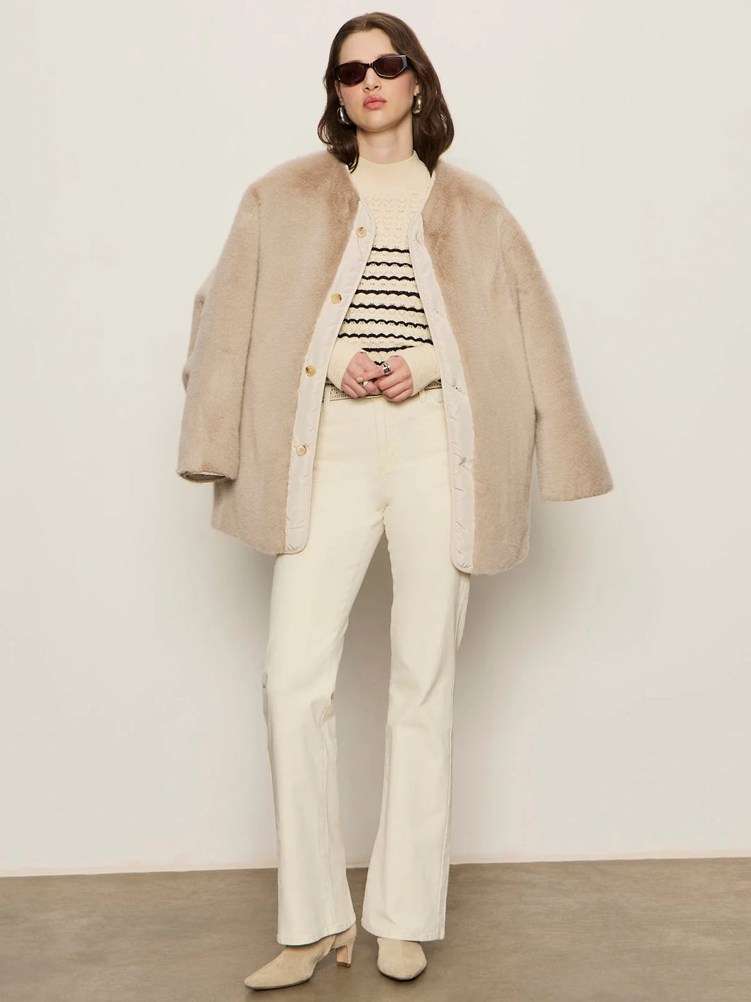 Sanctuary Forever Striped Mock Neck Sweater