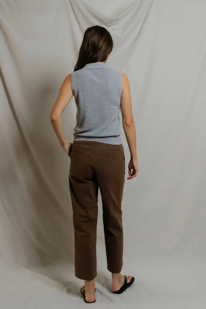 perfectwhitetee Fran Pointelle Polo Tank