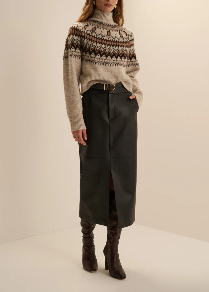 Favorite Daughter Chalet Turtle Neck Fair Isle Sweater