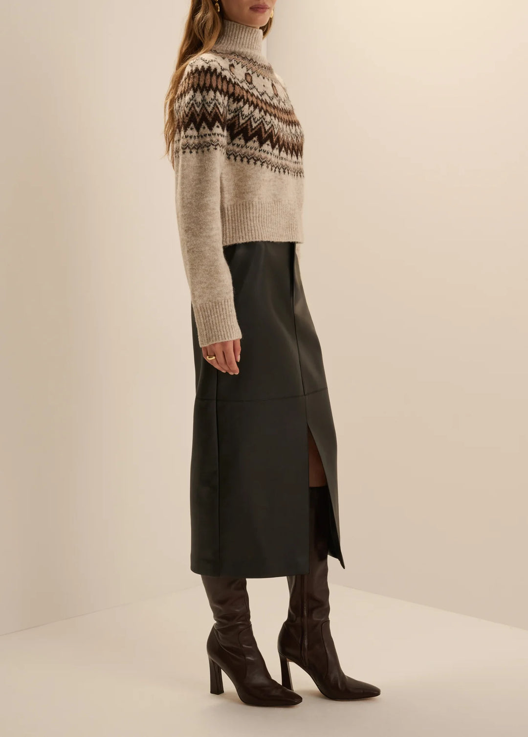 Favorite Daughter Chalet Turtle Neck Fair Isle Sweater